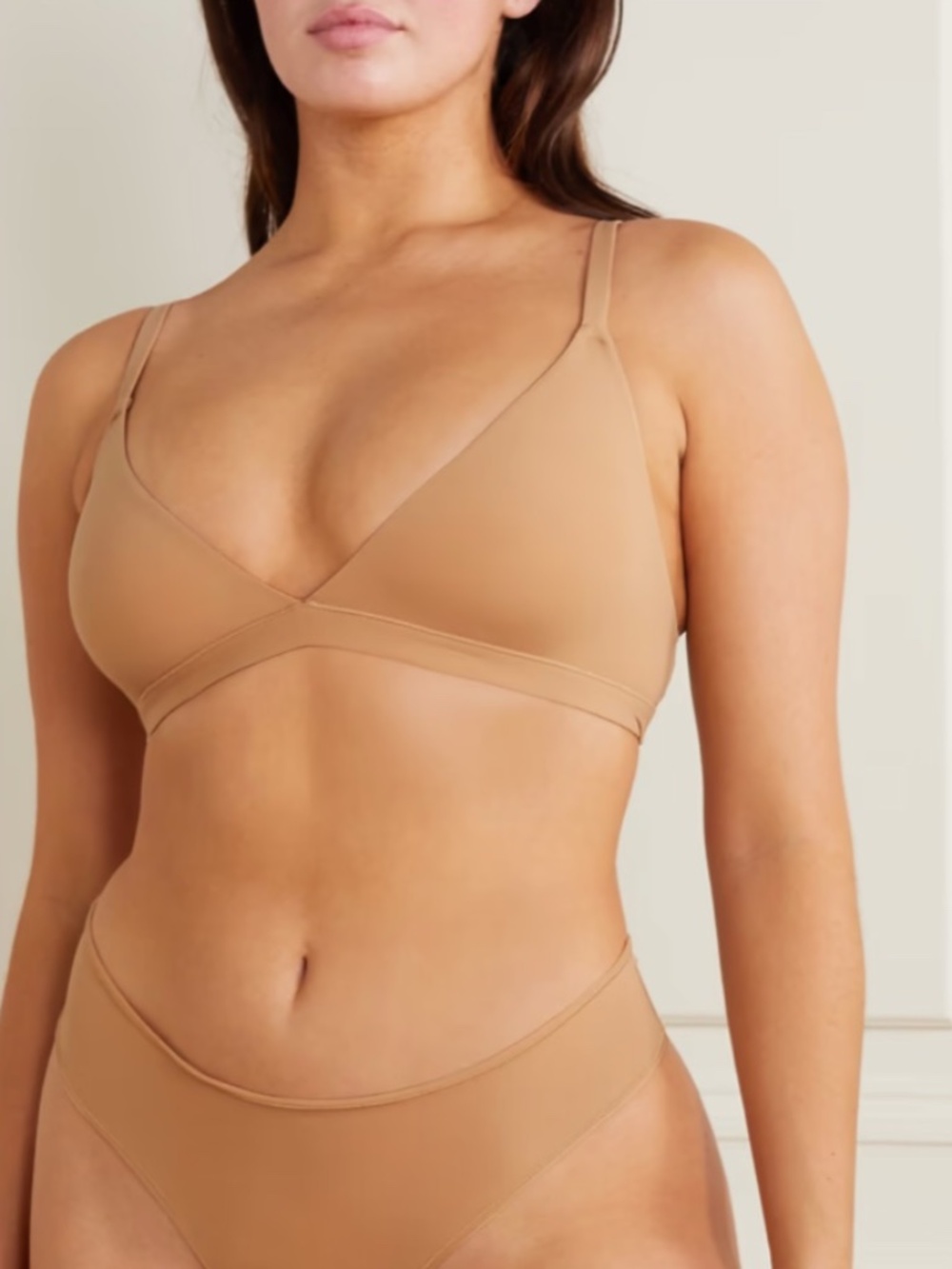 Skims Fits Everybody Triangle Bralette in Ochre; Size Large, Like New